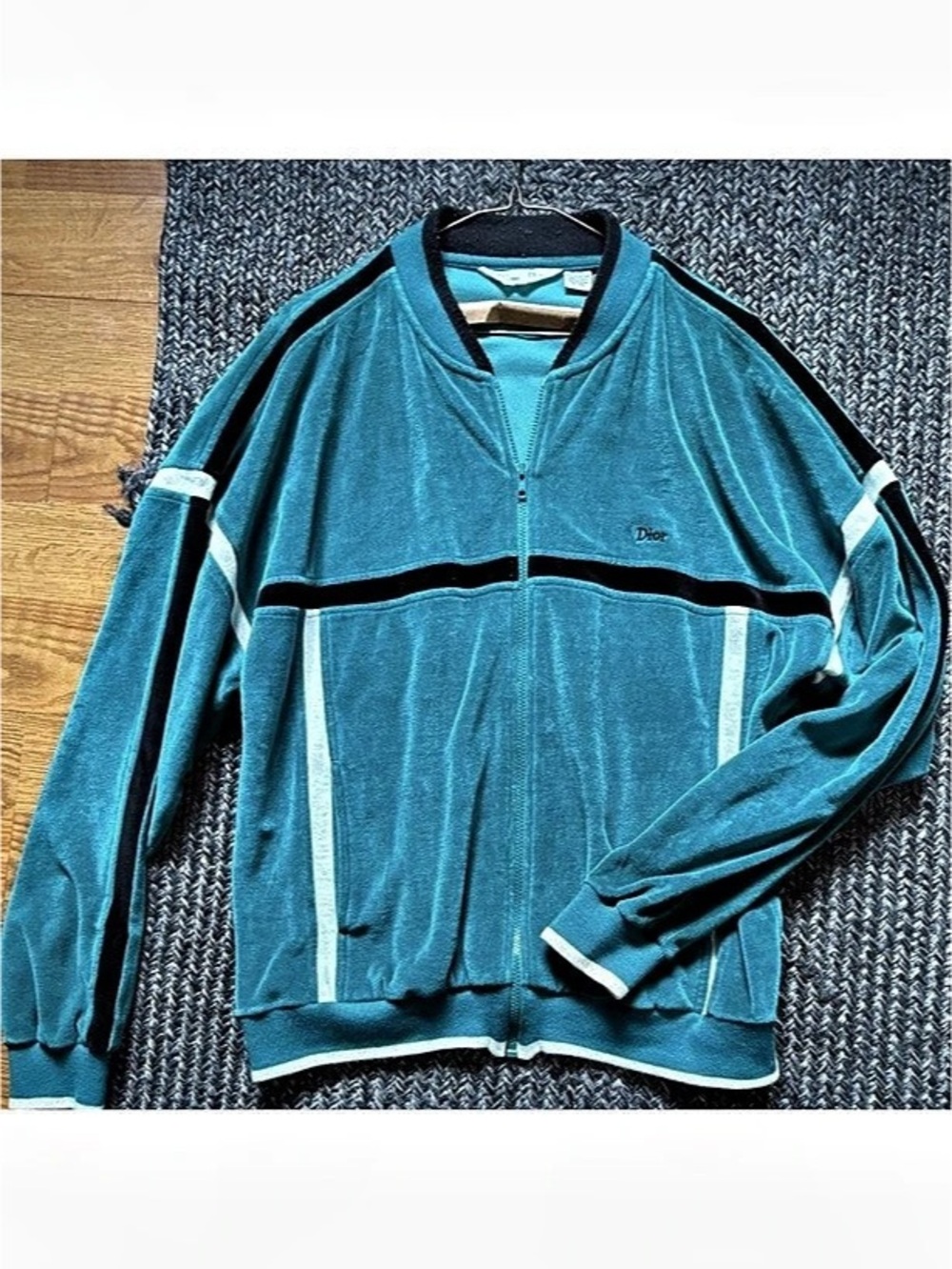 Christian Dior Monsieur Vintage Velour Tracksuit Track Jacket Men's Extra Large